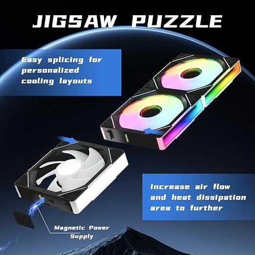 Jungle Leopard Interstellar V1 120mm Case Fan, Infinity Mirror Module