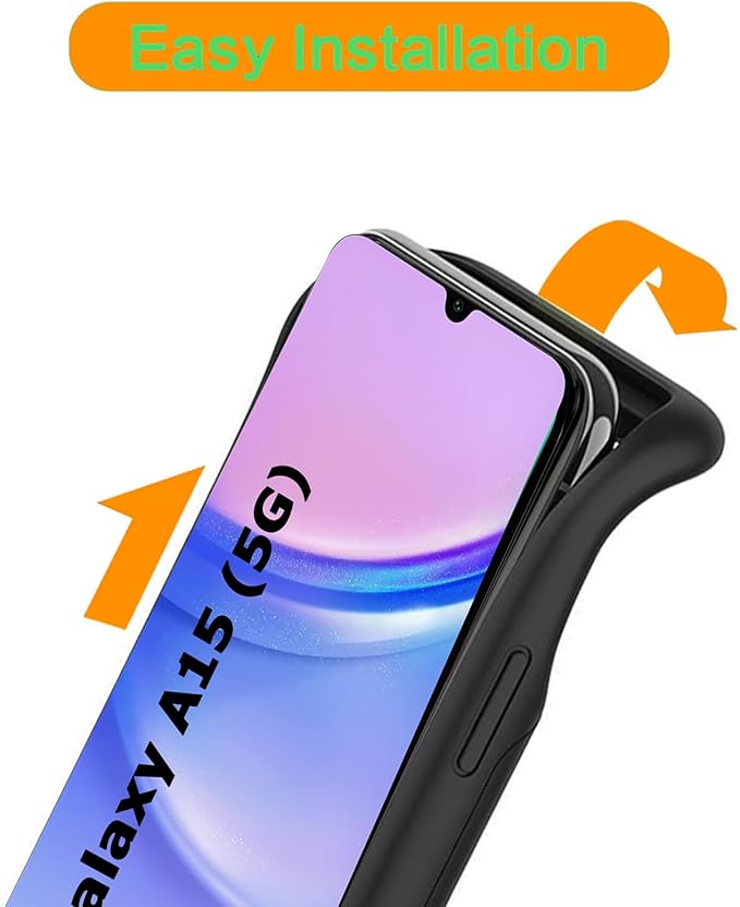Battery Case for Galaxy A15, Enhanced 10000mAh Portable Protective Wireless