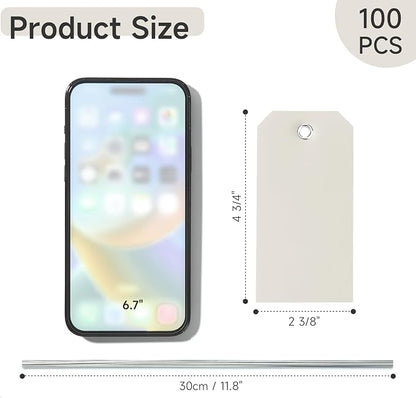 100 Pieces Plastic Shipping Tags