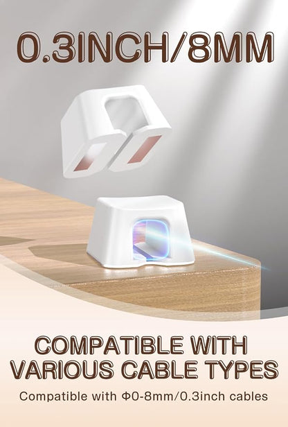 Maveek Magnetic Cable Clips, 5 Pack Square Cord Organizer