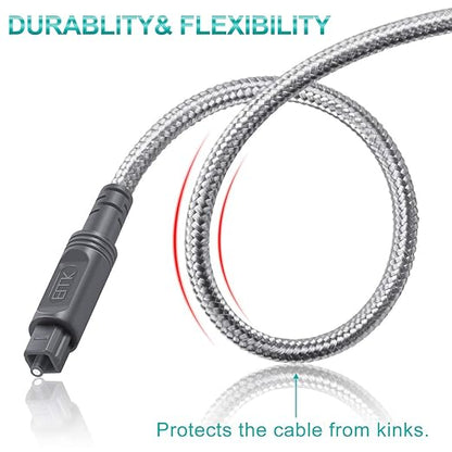EMK Digital Optical Audio Cable Fiber Optical Toslink Cable SPDIF Audio Cable