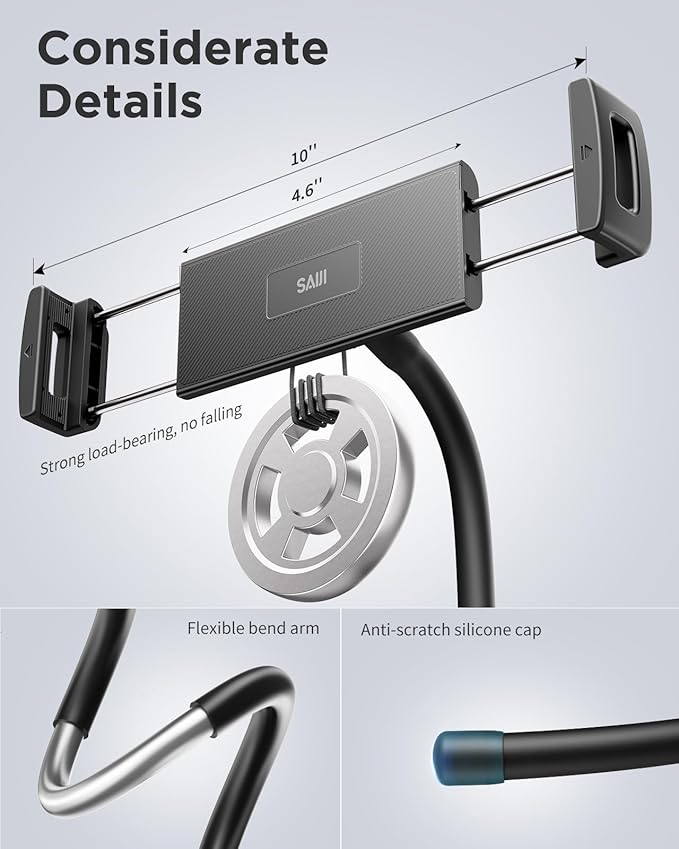 SAIJI iPad Stand, Adjustable Ergonomic Tablet Holder