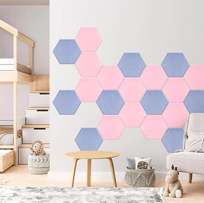 Mollywell Hexagon Acoustic Panels, High Density, Soundproofing, Decorative
