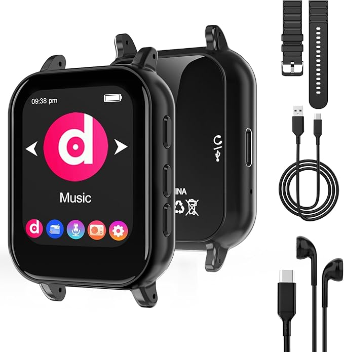 MP3 Player with Bluetooth 5.0, 32GB Touchscreen Music Player with Detachable