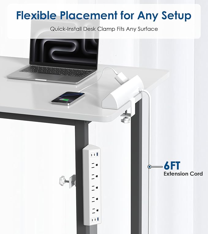 Jgstkcity Desk Clamp Power Strip USB C, 40W Total Fast Charging Station