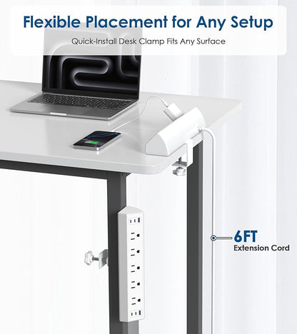Jgstkcity Desk Clamp Power Strip USB C, 40W Total Fast Charging Station