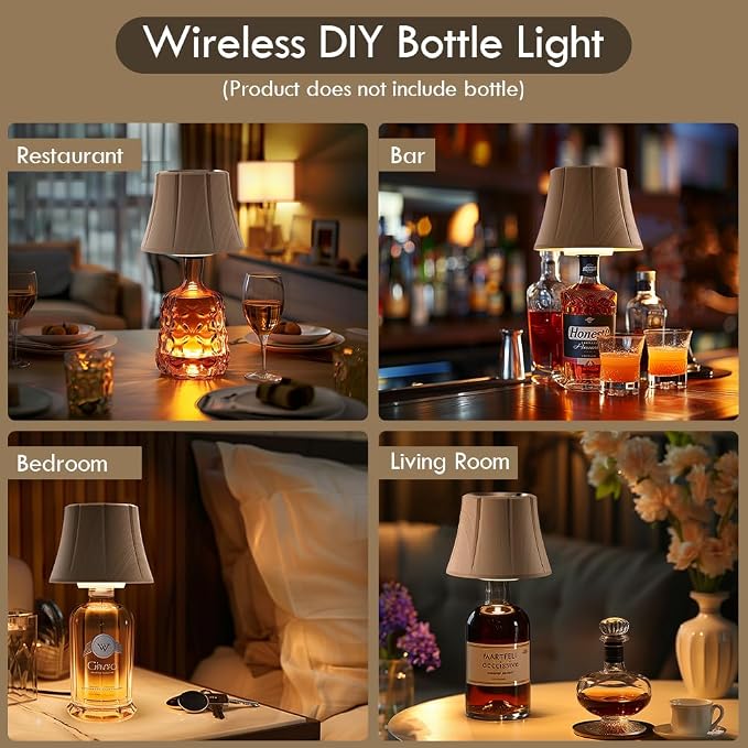 WILIT Wireless Bottle Lamp Shades