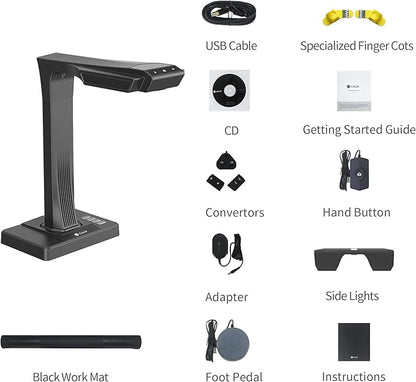 CZUR ET24 Pro Professional Book Scanner, 24MP Document Camera, 3rd Gen