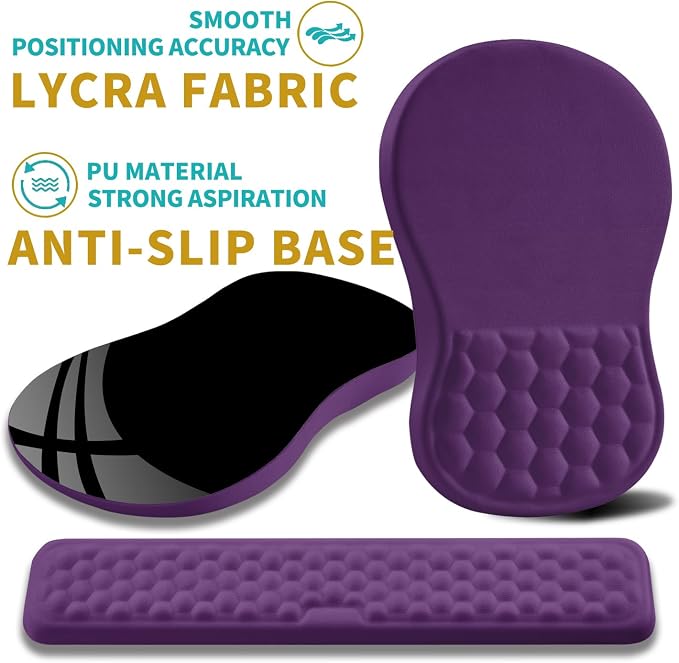 Hokafenle 2 in 1 Ergonomic Mouse Pad Wrist Support & Wrist Rest