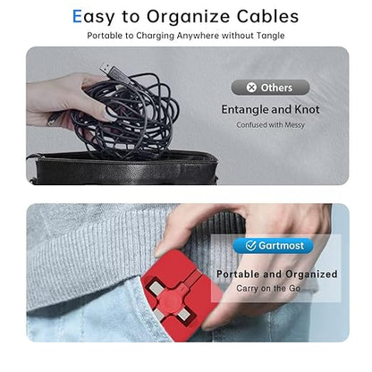 6 Pcs 3 in 1 Retractable Multi Chargers Cable