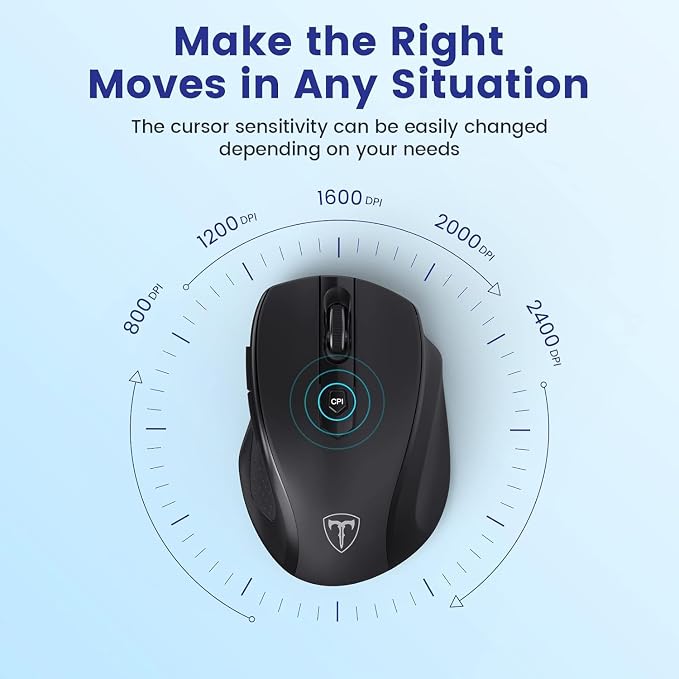 Wireless Mouse, D-09 Computer Mouse USB Cordless Mice