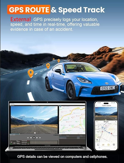 Mirror Dual Dash Camera, 4K and 1080P Dash Cam
