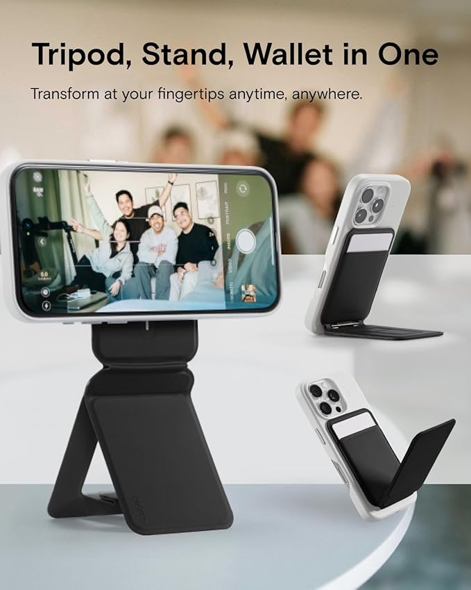 MOFT Phone Tripod Wallet, 3 in 1 Phone Stand MagSafe Wallet, NFC-Supported