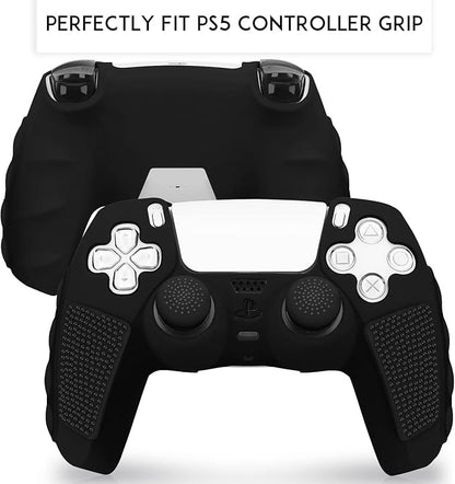 SIKEMAY Anti-Slip PS5 Controller Skin, Soft Thicken Non-Slip Studded Silicone