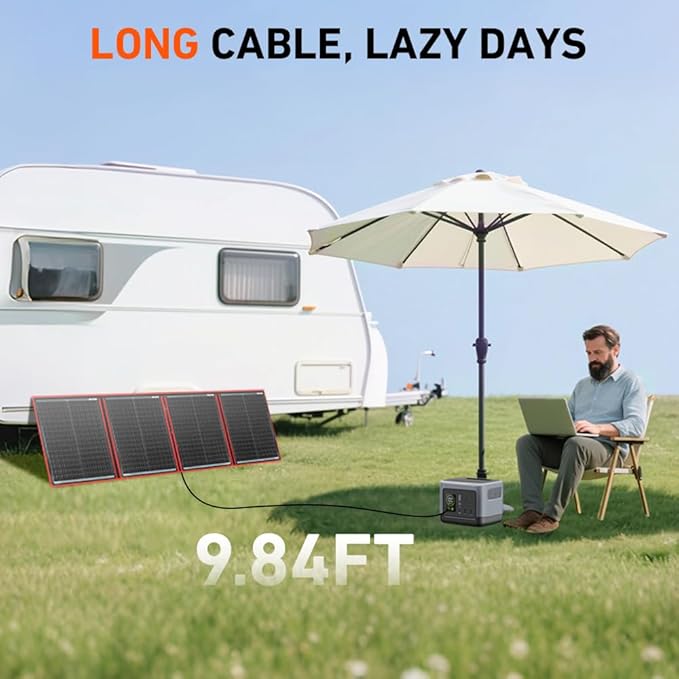 DOKIO 200W Portable Foldable Solar Panel Kit,