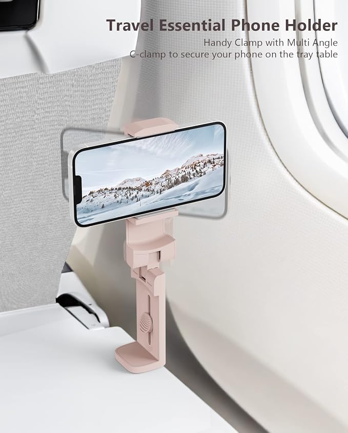 MiiKARE Airplane Travel Essentials Phone Holder, Universal Handsfree Phone Mount