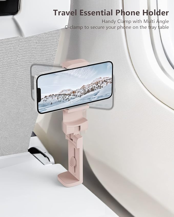 MiiKARE Airplane Travel Essentials Phone Holder, Universal Handsfree Phone Mount