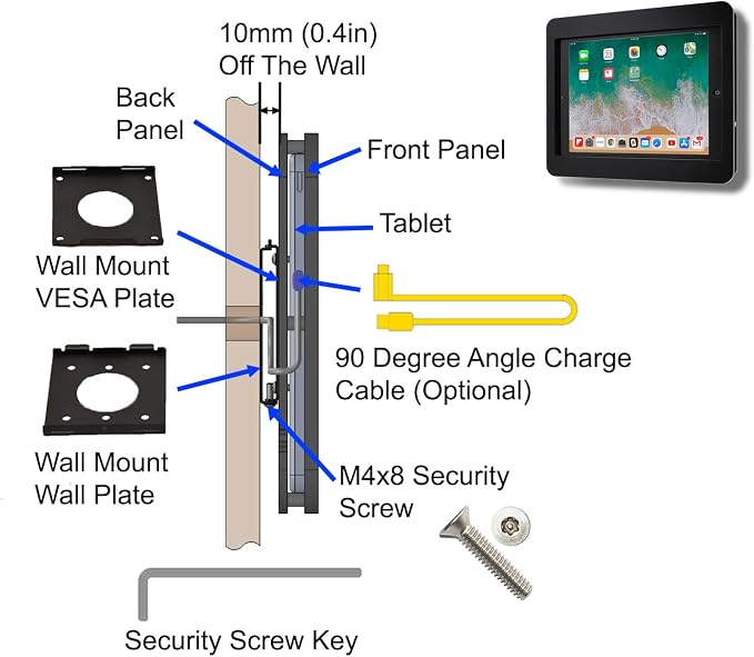 TABcare Anti-Theft Acrylic VESA Enclosure