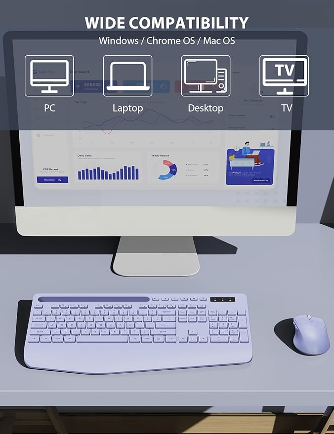 Wireless Keyboard and Mouse Combo