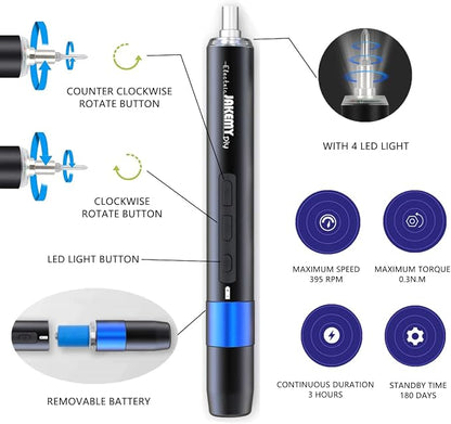 Precision Electric Screwdriver Kit, JAKEMY 61 In 1 Manual & Automatic Torque