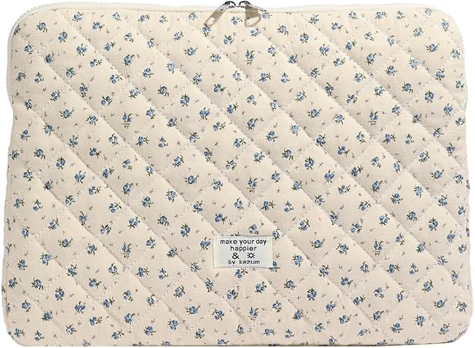 Puffy Laptop Sleeve 13-15.6 Inch Cute Quilted Laptop Protective Case Padded