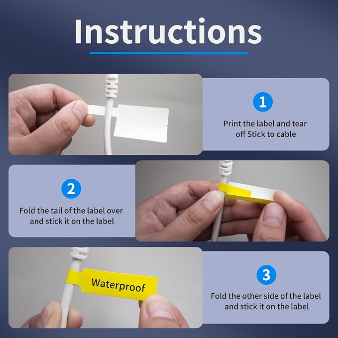 200 Pcs Cable Labels
