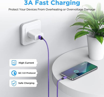 etguuds 6.6ft USB A to USB C Cable 3A Fast Charging,