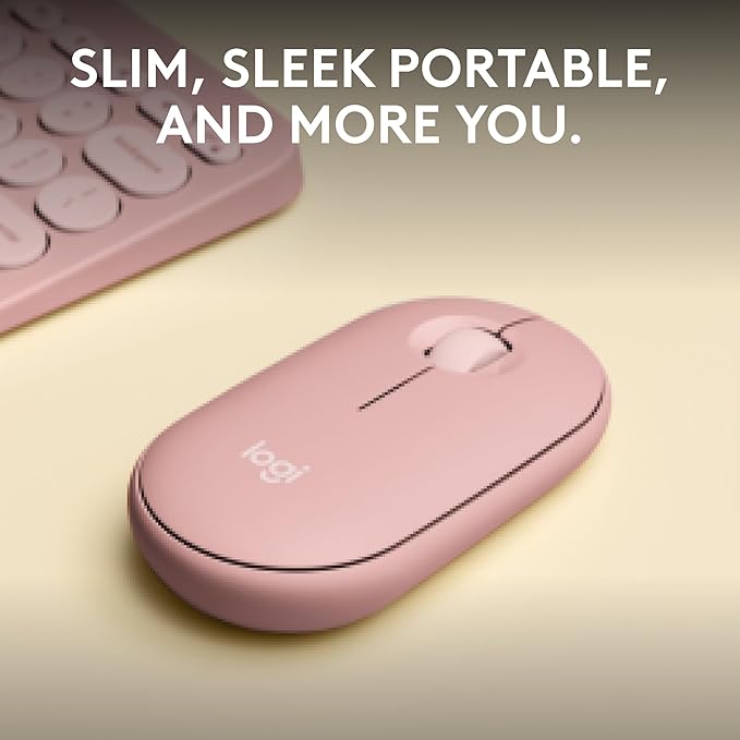 Logitech Pebble Mouse 2 M350s Slim Bluetooth Wireless Mouse, Lightweight