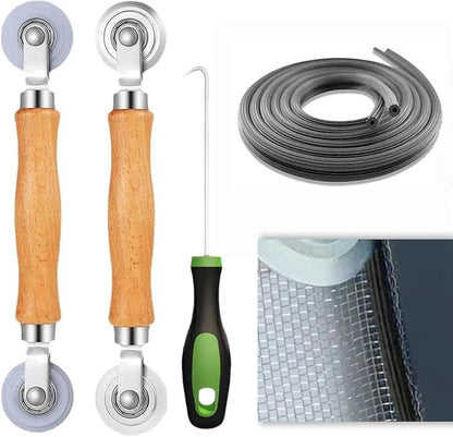 Screen Repair Tool Kit – Includes 2 Types of Screen Roller Tools, 32ft Screen
