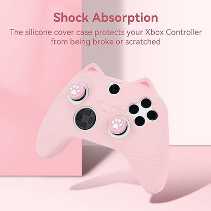 GeekShare Cat Paw Controller Skin Grips Set Anti-Slip Silicone Protective Cover