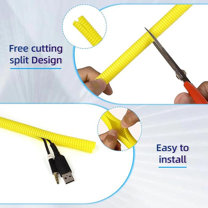 Split Wire Loom Tubing, 25ft Cord Protectors from Pets No Chew, Flexible Wire