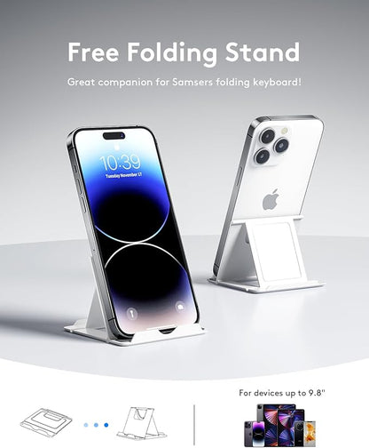 Samsers Bluetooth Foldable Keyboard, Wireless Portable Folding Keyboard