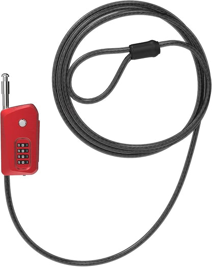 6ft Python Cable Lock for Bike, Electric Scooter, Trail Camera, 4 Digit