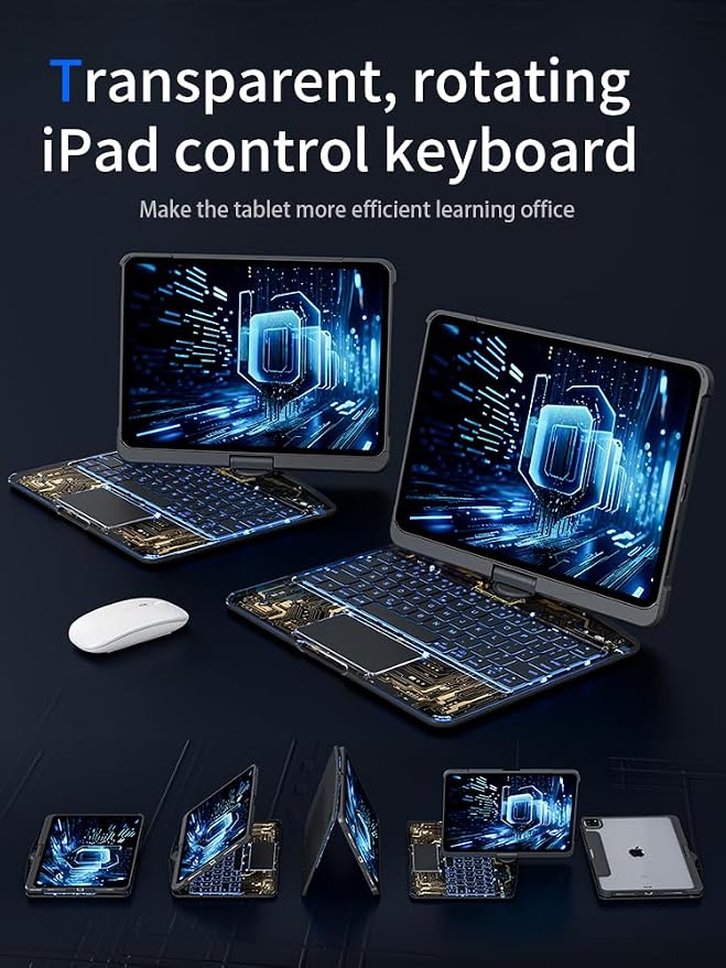 KARTICE Transparent 360 for iPad Keyboard case