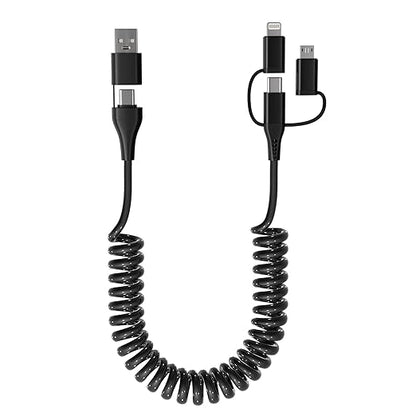 Coiled Multi Charging Cable