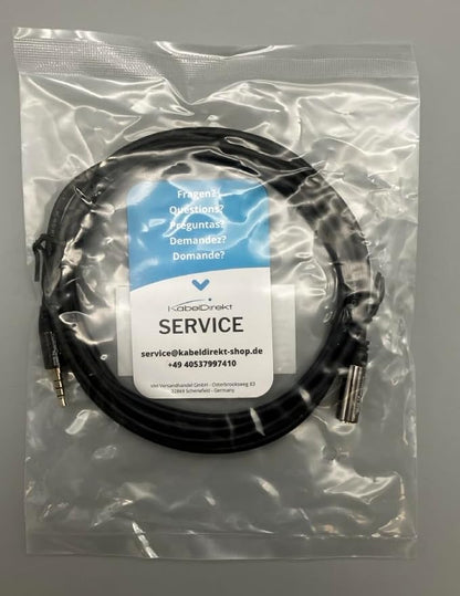KabelDirekt – Headset Extension Cable – 6ft – Headphone Extension Cord