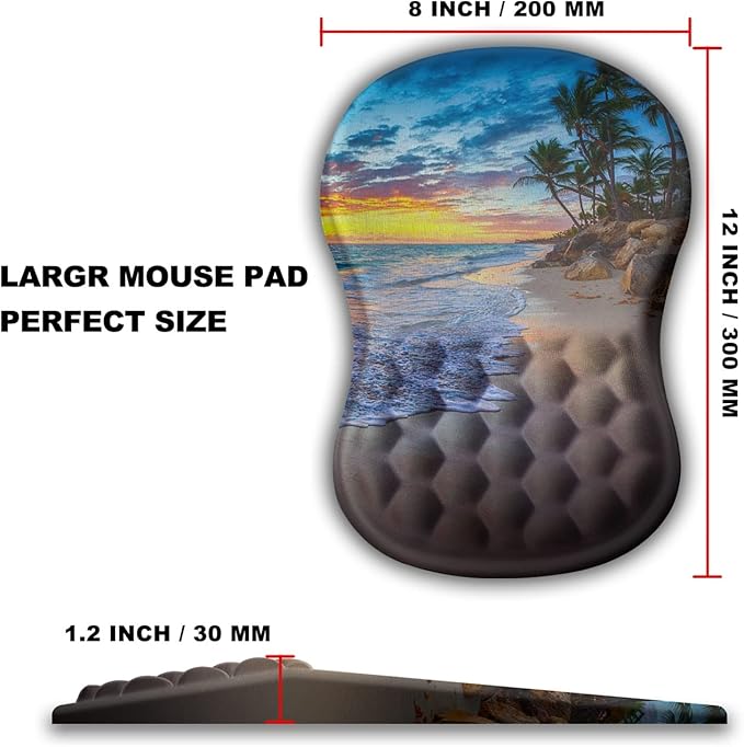 Mouse Pad Wrist Support, Ergonomic Mouse Pad