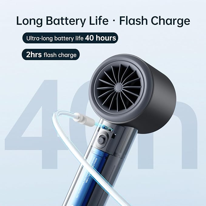 JISULIFE Portable Fan Pro1S 2025, 40Hrs Max Cooling Personal Handheld Fan