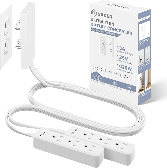 Saker Dual 5ft Flat Extension Cord
