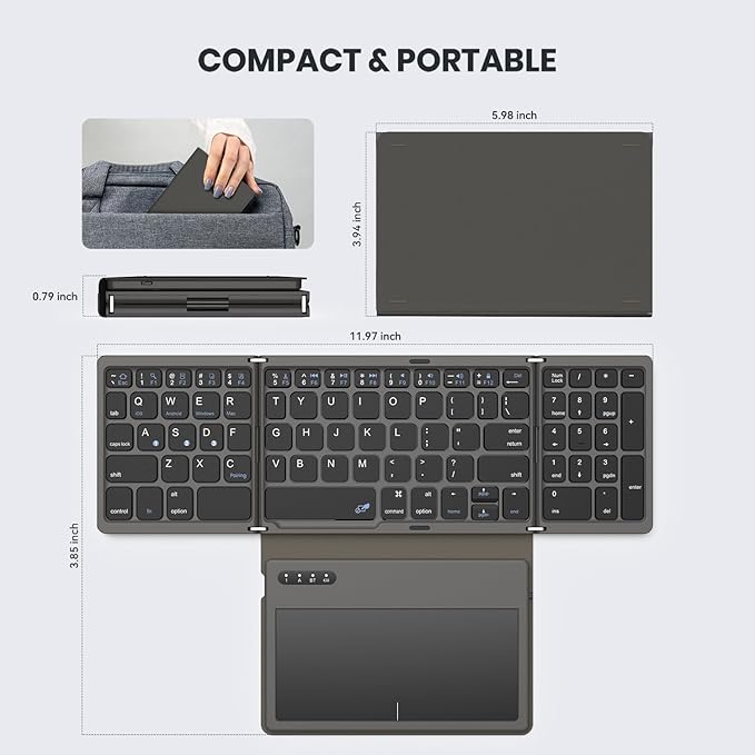 Foldable Bluetooth Keyboard