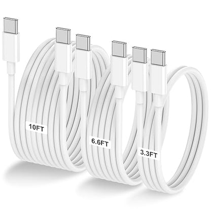 3-Pack 60W USB C to USB C Cable, Type C to Type C Cable, Fast Charging Cable