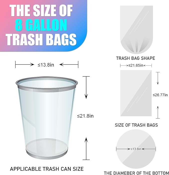 8 Gallon Trash Bags Colored