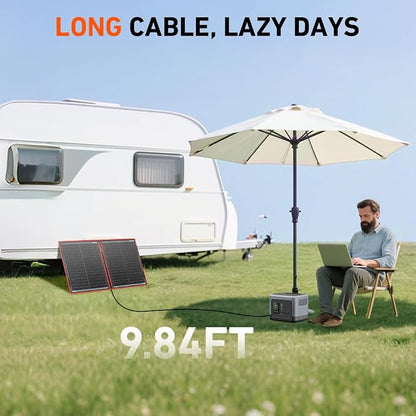 DOKIO 100W Portable Foldable Solar Panel Kit,