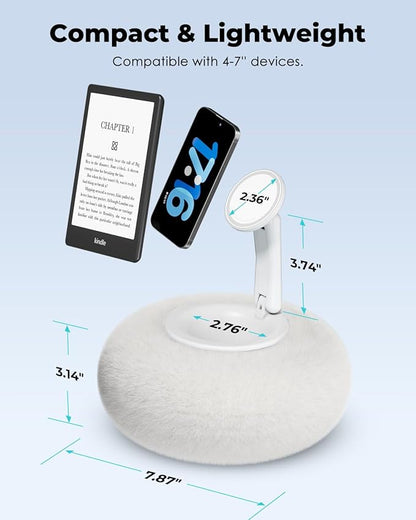 Viozon Phone Holder for Bed, Magnetic Pillow Stand, Compatible