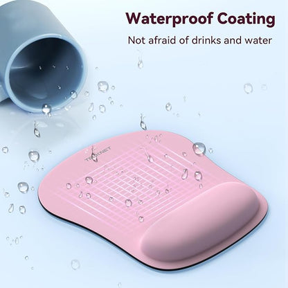 TECKNET 2 Pack Mouse Pad with Wrist Support, Ergonomic Gaming Mouse Pad Pain