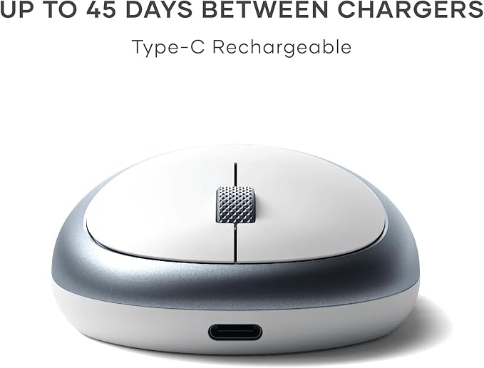 Satechi M1 Wireless Bluetooth Mouse, USB-C Rechargeable, Compact & Portable