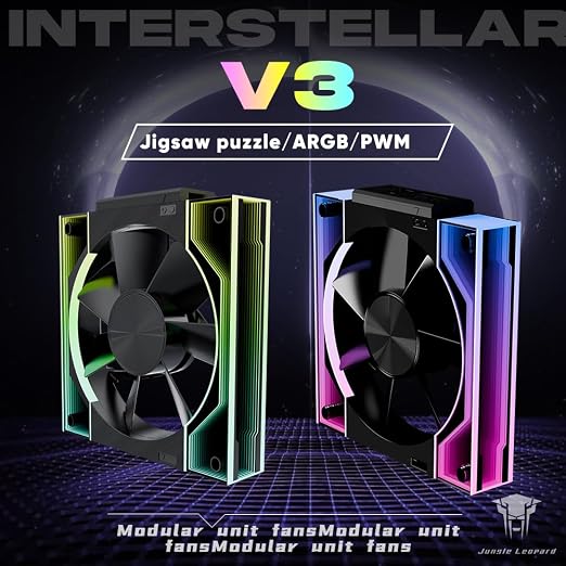 Jungle Leopard Interstellar V3 120mm PC Case Fan Infinity Mirror Module