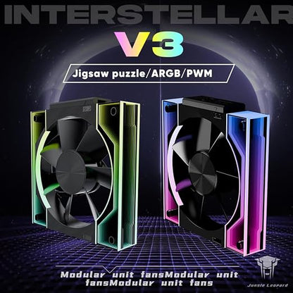 Jungle Leopard Interstellar V3 120mm PC Case Fan Infinity Mirror Module