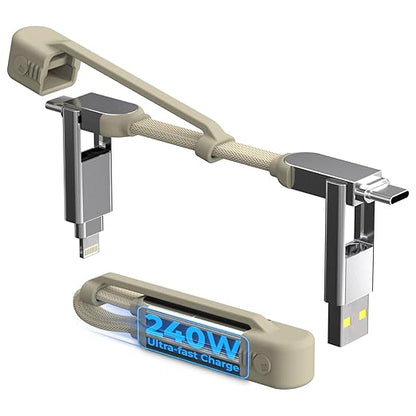 Rolling Square inCharge XS - 240W 4in1 Keyring Cable | Fast Charging & Data