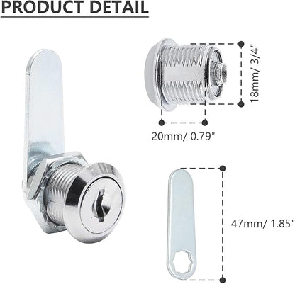 Uenhoy 6 Pack Cam Locks, Keyed Alike